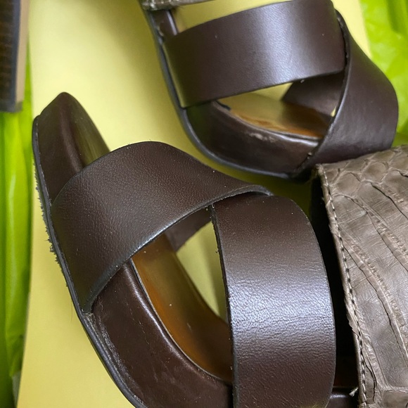 Snake skin, sock bootie heels 👠 - Picture 5 of 11